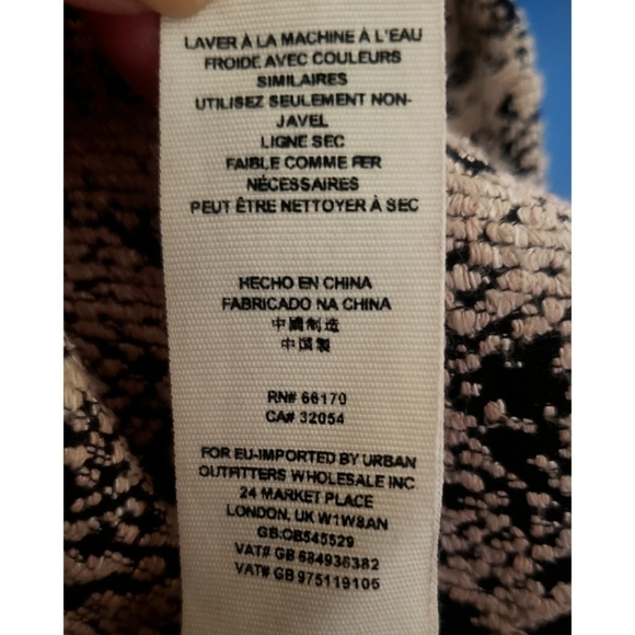 Free People Mini Skirt Black Tan Print 12 Hippie Geometric M Y2K Zippered Boho - Picture 8 of 8